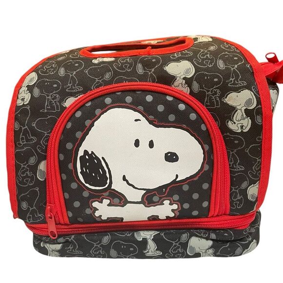 Snoopy Lunch Bag with Red Trim - Picture 2 of 4